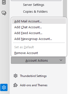 Add iCloud Mail in Thunderbird