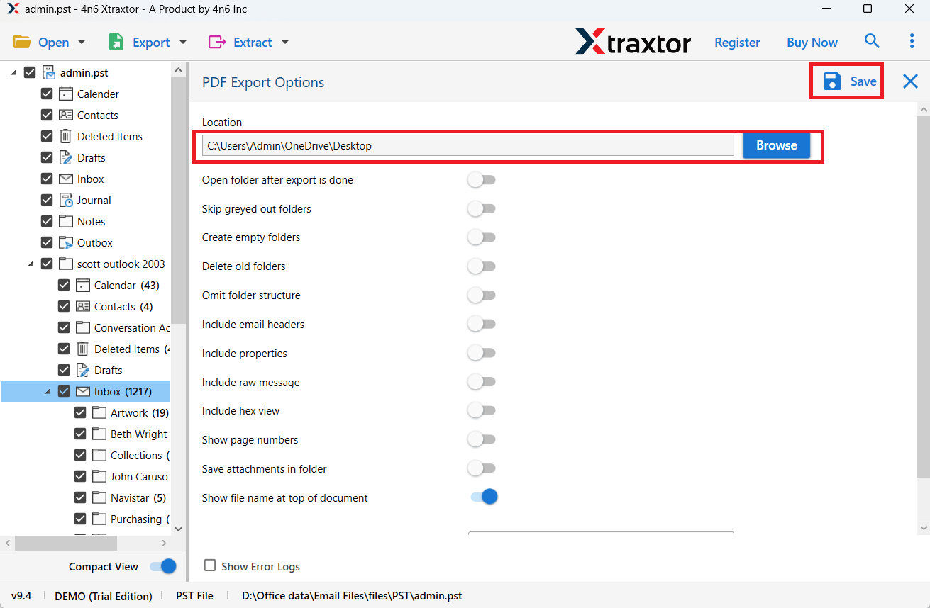 Extract PST emails without Outlook