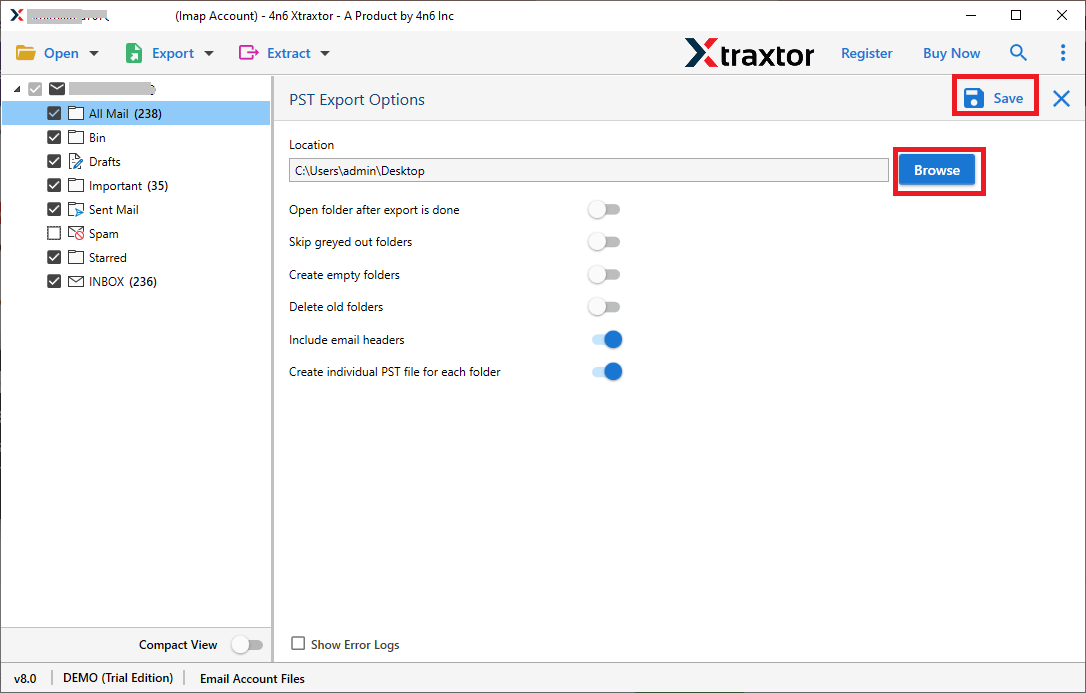 Backup Roundcube emails to PC