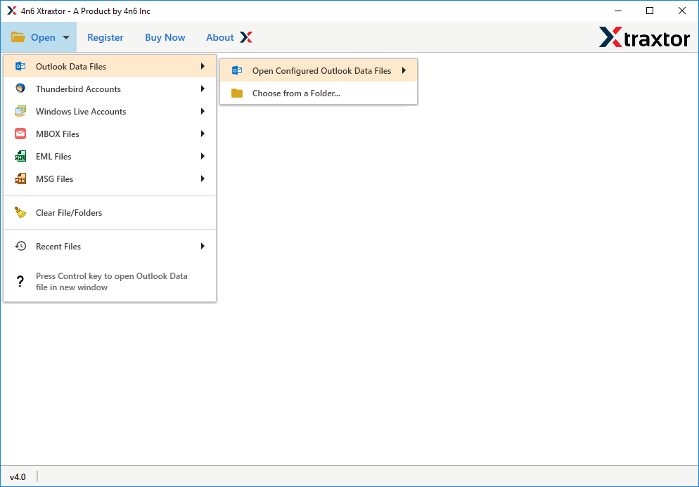 Select your Outlook profile