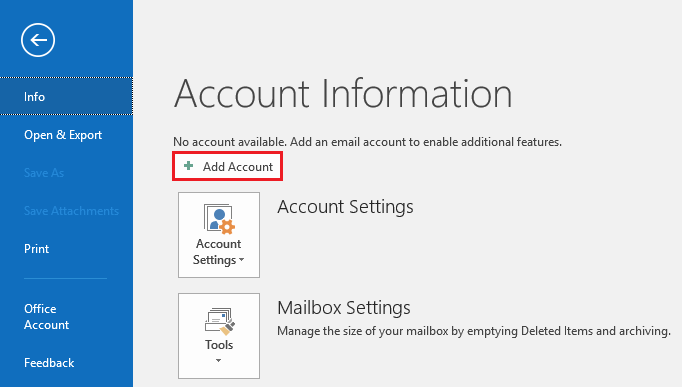 Add Yahoo Account in Outlook