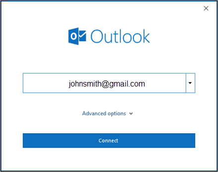 Enter your Gmail account login details and click the Connect button