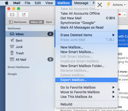 Export Email Addresses from Apple Mail
