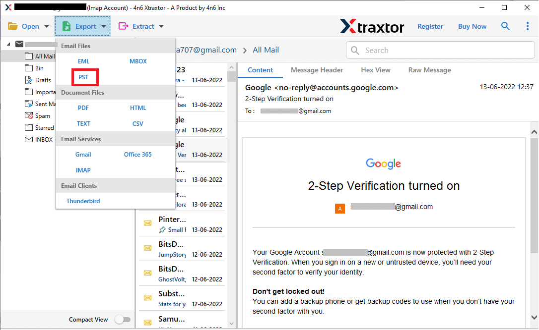 Export Mailbird to PST