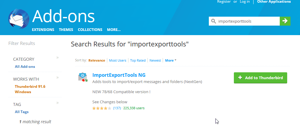 install ImportExportTools NG add-ons