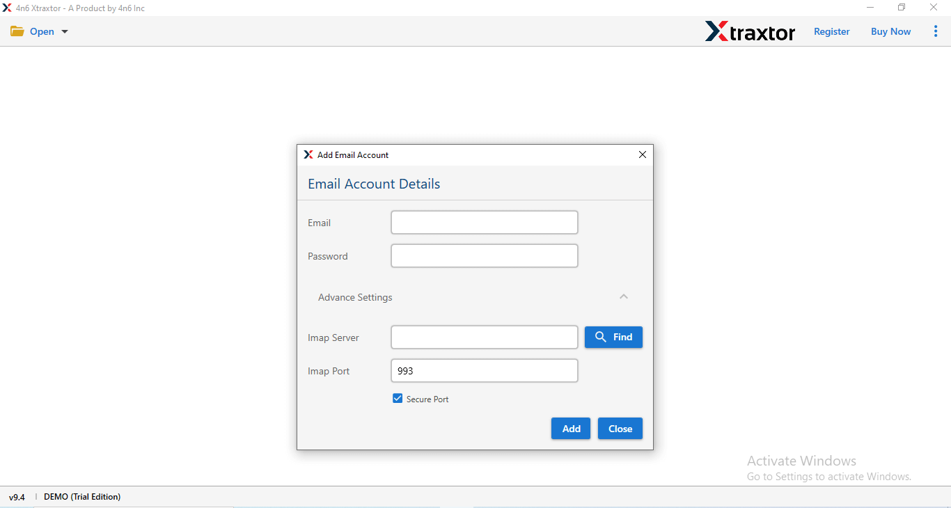 Enter the Mediacom Mail credentials