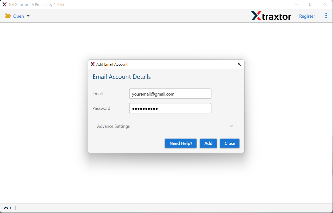 Enter your Fastmail login credentials