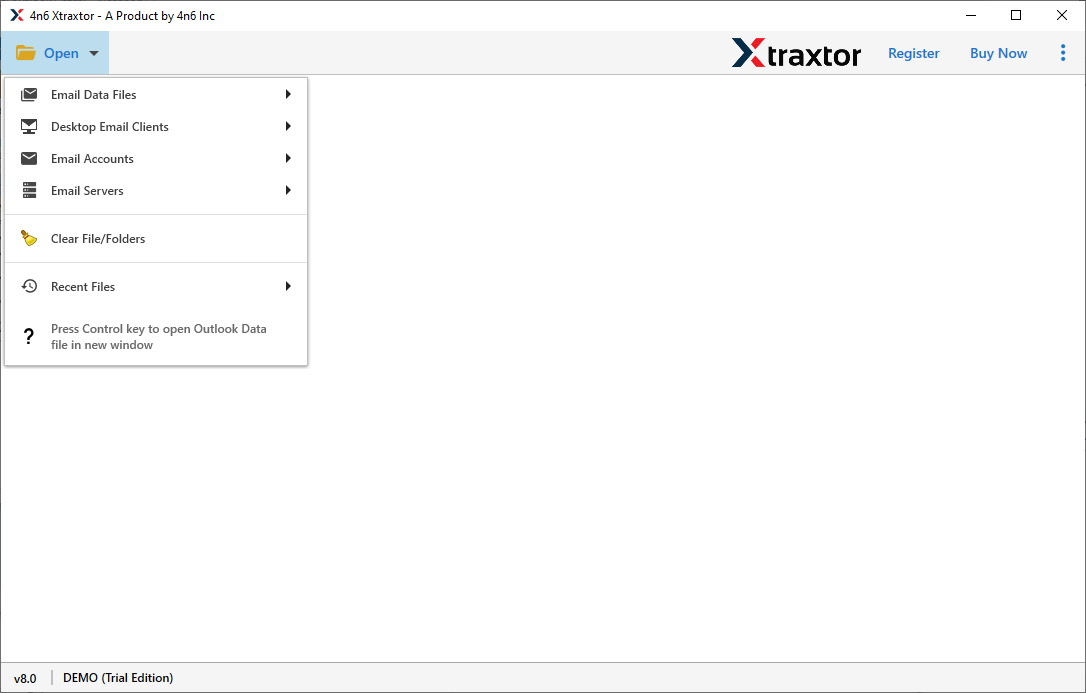 click on Open to select the given options