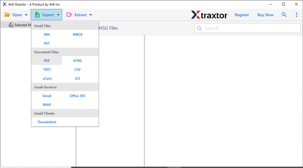 click on the Export option and choose PDF