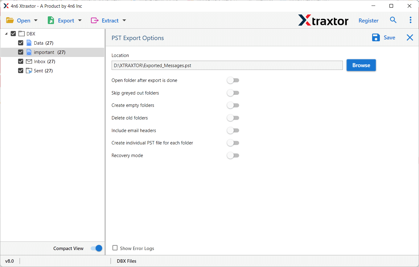 DBX Migration tool