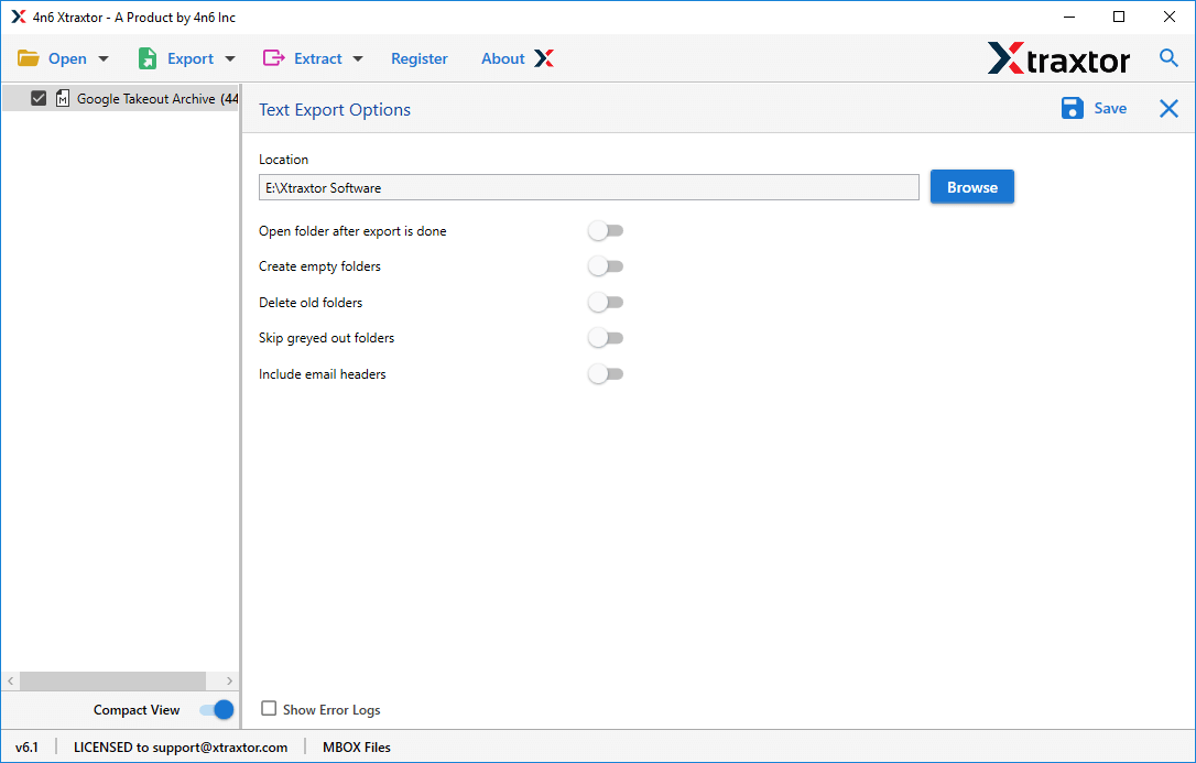 MBOX to TEXT Converter
