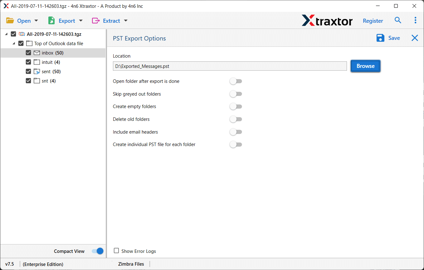 Zimbra migration tool